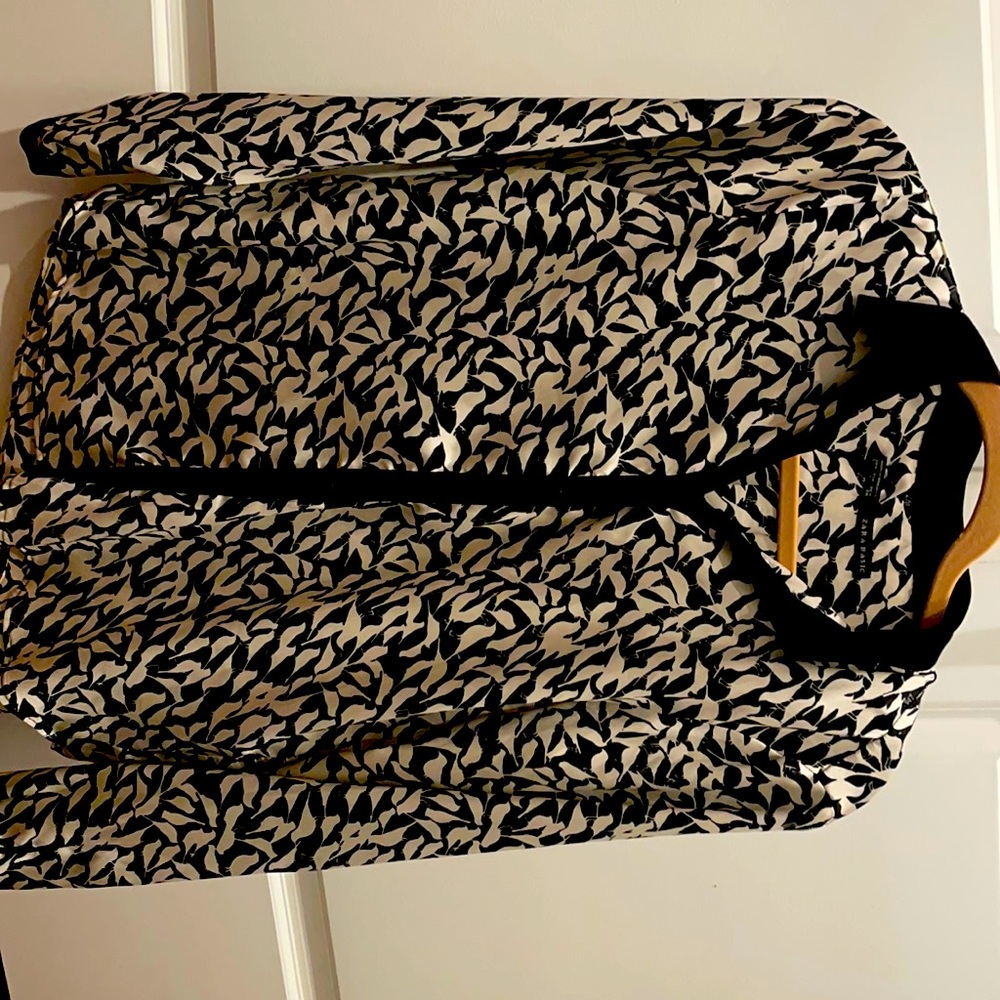 Bird collared silk shirt from Zara size S